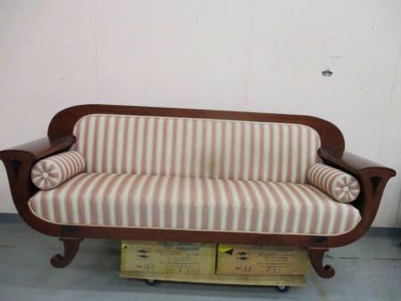 6730 - Sofa mahagon 1925  bytovy stav  D - 228 cm  -  12 900 kc 